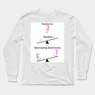 Seesawing Seahorses Long Sleeve T-Shirt